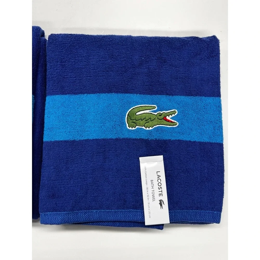 Lacoste Blue Bath Towel‎ 100% Cotton 30
